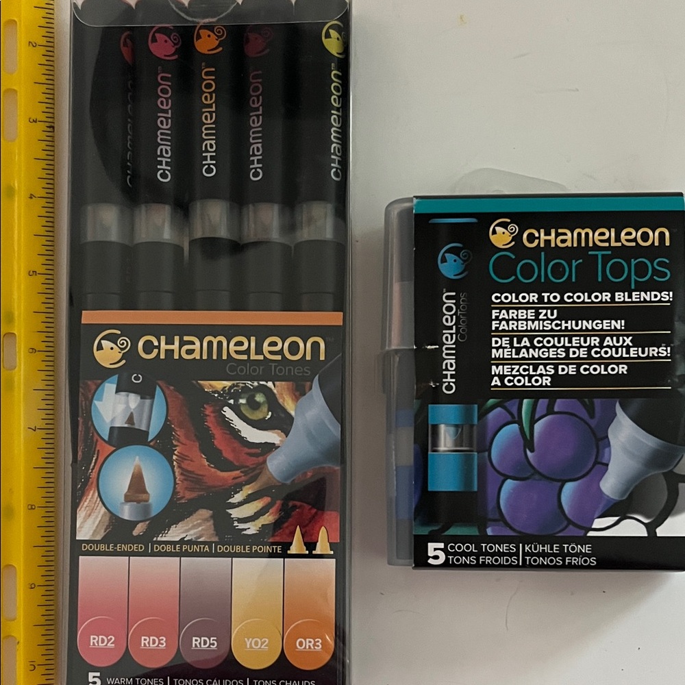 Chameleon Color Tones (5 warm tones) and Color Tops (5 cool tones) Marker Sets